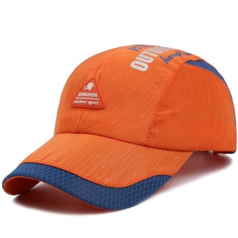 Ocean New Fashion Men Outdoors Caps Han edition Unisex Sun hat Ventilation Baseball cap Quick drying(Orange) - intl