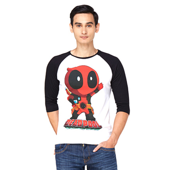 Marvel Deadpool - Boy Deadpool WB Raglan Tshirt-Putih