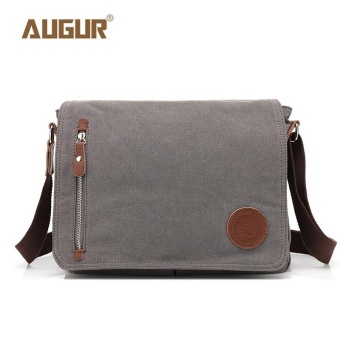 SNG-store Premium Quality Bags AUGUR Canvas Messenger Bag Vintage MultiFunction Crossbody Bags (Grey) - intl
