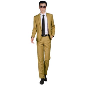 Gallery Fashion - Setelan jas formal pria warna gold design simple - 24