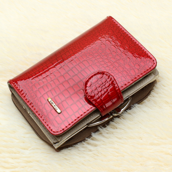 Dompet wanita kulit asli desain merek Merah - International