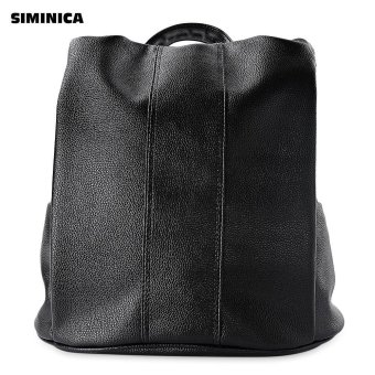 S&L SMINICA Rhinestone PU Leather Convertible Shoulder Bag for Women (Color:Black) - intl