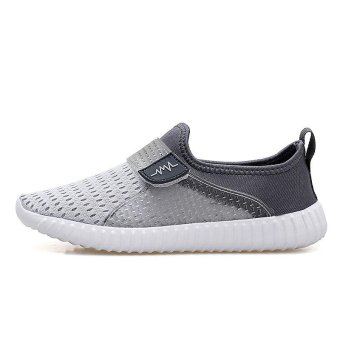 2017 New Causal Mesh Shoes Men Shoes Slip On Fashion Loafers Shoes For Couple,light Male Summer Loafers Non-slip Shoes Women/Men Breathable Comfortable Mesh Slip Ons(grey) - intl