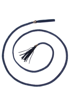 LALANG Vintage Tassel Cotton Waist Belt Blue