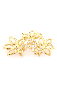 1901 Jewelry Flower Brooch 2227 - Bros Wanita - Gold