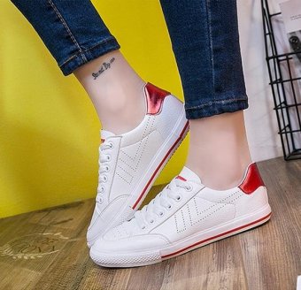 BIGCAT fashion new breathable sneakers white shoes for women and girls - intl