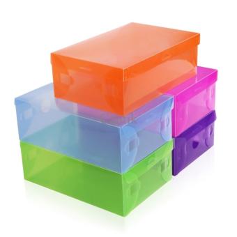 Emyli 5Pcs Kotak Sepatu Transparan Multicolor