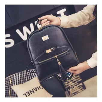 Tas Fashion Import - Backpack - High Quality - PU Leather - 1828 - Black