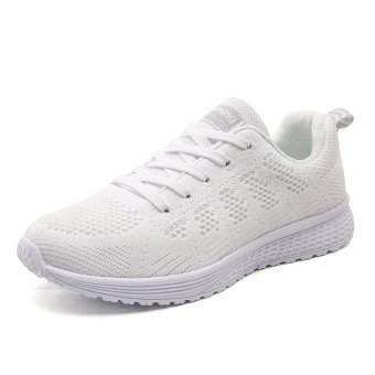 Women Fashion Mesh Sneakers Light Running Comfortable Shoes For Women Sports Athletic Sneaker Mesh Training Outdoor Workout Lightweight Shoes(white) - intl