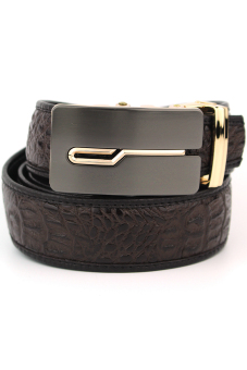 Men Automatic Buckle Brand Designer Leather Belts for Business Men - intl