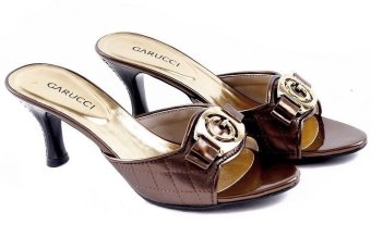 Garucci GGN 4202 Sandal Heels Wanita - Synthetic - Bagus (Coklat)