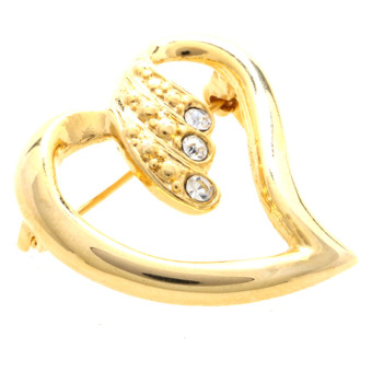 1901 Jewelry Heart Brooch 2030 - Bros Wanita - Gold