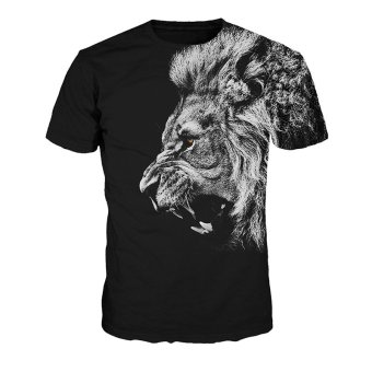 Jiayiqi Brutal Wild Lion T-shirts Leisure Loose Tops
