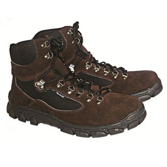 Blackkelly LLX 482 Sepatu Boots - Kulit Sol Karet - Coklat