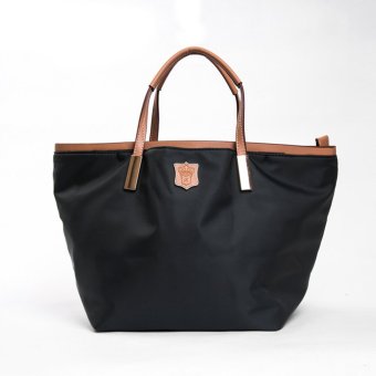 360DSC ROSE NOIRE Women Classic Style Waterproof Nylon Handbag Shoulder Bag (Black)- INTL