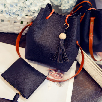 Ladies single shoulder bag Ladies leisure bag Fashion bags Lady Wallets Ladies leather bag Ladies handbag black - intl