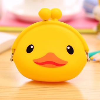 EL Silicone Coin Pouch Dompet Koin Lucu jelly silicone / Dompet Silicone / Tas Koin Uang Receh Motif Duck