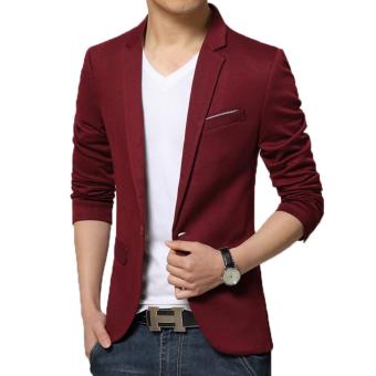 Gallery Fashion - Jas blazer casual single button slim fit elegant ( merah ) - 107