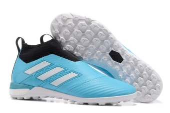 Football Shoes ACE Tango 17+ Purecontrol Boost TF 2017 Waterproof Soccer Shoes Men's No Shoelaces Soccer Sports Victory Trending Style Newest Trending Style Unique Light blue - intl