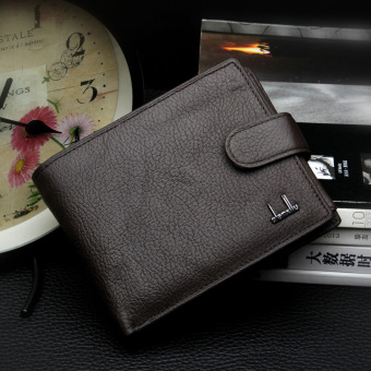 Men Wallet Brand Design Genuine Leather Brown Color - Intl