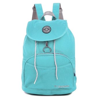 Casual Light Pure Color Drawstring Waterproof Hook Packed Cover Type Bag for Ladies - intl