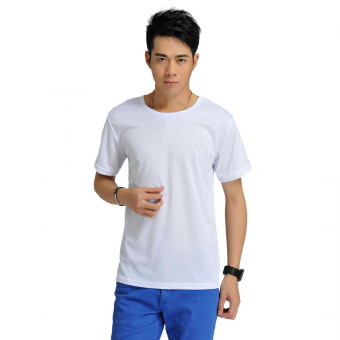 Mesh Baju Olahraga Pria O Neck - 85301 / T-Shirt - White