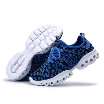 2017 Comfortable Breathable Mesh Shoes Super Light Couple Sneakers Good Quality Lifestyle Running Walking Shoes Woman Men Summer Shoes Mesh Breathable Lightweight Couples Sneakers(blue) - intl