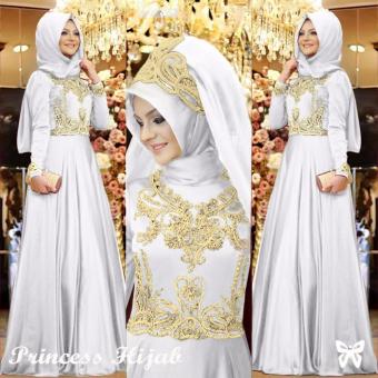 Trend Baju - Hijab Prince Bordir Pashmina Uk L - White