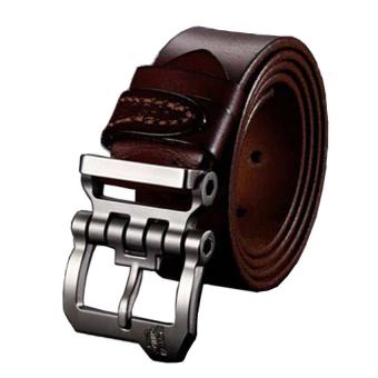 2017 Designer High Quality Luxury Brand Genuine Leather Buckle Pin Belts For Men Business Casual Men Belts 120CM(Coffee) - intl