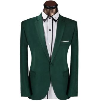 Gallery Fashion-blazer pria semi casual slimfit-Green