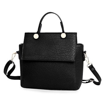 S&L Guapabien Solid Color Zipper Convertible Tote Bag for Women (Color:Black) - intl