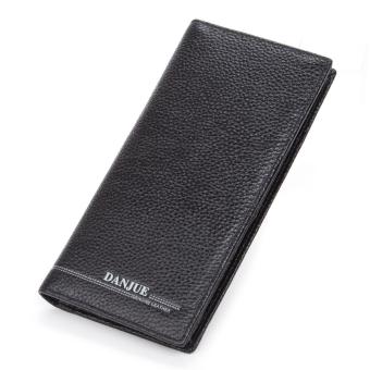 DANJUE New Genuine Leather Wallets for Men's Long Real Leather business Purse Fashion Clutches Bag (Black) - intl