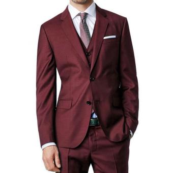 Gallery Fashion - Satu stell jas elegant pria ( Red Maroon / Merah marun ) keren dan berkualitas - 54