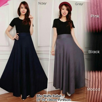 168 Collection Rok Maxi Payung Angelie Long Skirt-Mocca