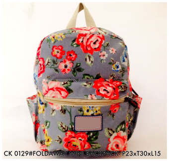Tas Ransel Fashion FOLDAWAY MINI Backpack 0129 - 6 Abu-abu
