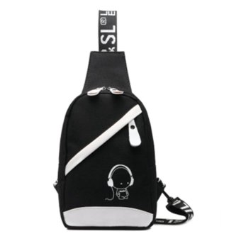 Men's Corset Casual Men's Bags Shoulder Bags Canvas Waist Bags Backpack Sports Messenger Bags - intl