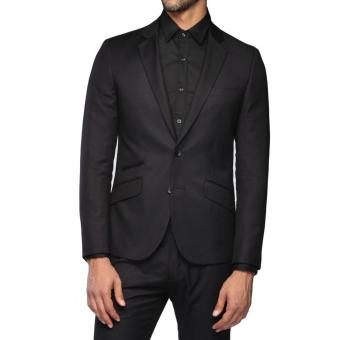 Gallery Fashion - Satu stell jas formal pria ( jas + celana ) warna hitam kancing 2 | saku 3 | design simple and slim fit - 80