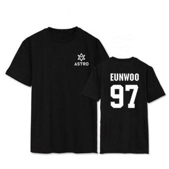 ALIPOP Kpop ASTRO EUNWOO Album Summer Shirt Short Sleeve Tops T-shirts Black DX398 - intl