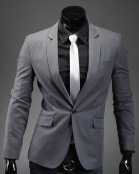 Fashion Pria - Blazer Pria Grey Stylish Men Desain