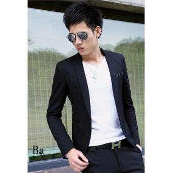 blazer pria slimfit korea style in black