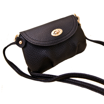 Yazilind Women Black PU Leather Crossbody Satchel Shoulder Handbag