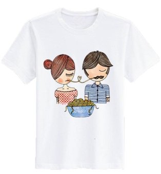 SZ Graphics Kaos Wanita/Kaos Couple Husband And Wife - Putih