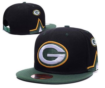 Caps Snapback Hats Fashion Sports Men's NFL Green Bay Packers Women's Football Hat Newest Bone Sunscreen Hip Hop Girls Black - intl