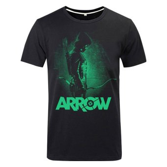 Cosplay Men's DC & CW Arrow Oliver Queen Portrait T-Shirt (Black)