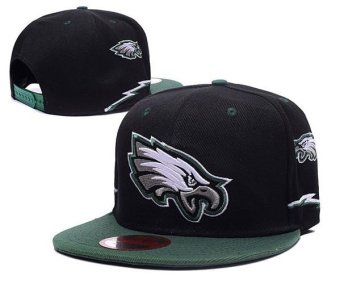 Snapback Men's Caps Hats Women's NFL Philadelphia Eagles Football Sports Fashion All Code Boys 2017 Bone Unisex Adjustable Black - intl