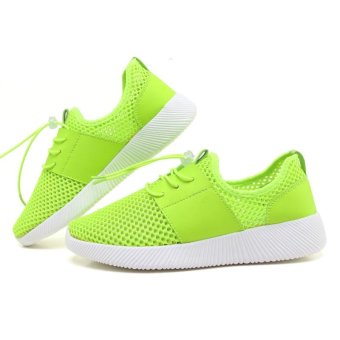 Man Mesh Loafers Slip Ons 2017Summer Flat Outdoor Couple Shoes For Lovers New Breathable Mesh Solid Unisex Shoes Slip On Casual Men Shoes(green) - intl