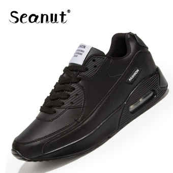 Seanut Woman Sports Shoes Microfiber Uppers Casual Shoes Sneakers (Black)