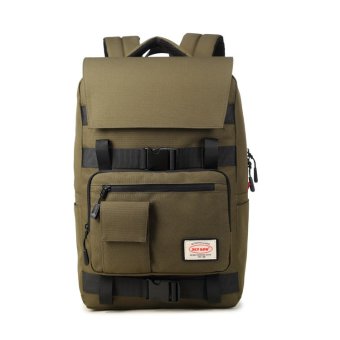 Korean Edition Double Shoulder Bag Men's Business Casual Luggage 16 Inch Waterproof Computer Bag(Army Green) - intl