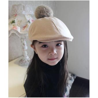 Baby Talk - Cool Cap Winter Baby Girl Hat Topi Fashion Korea Anak Beige Polos - Topi Keren Untuk Bayi Balita & Anak
