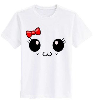 Sz Graphics T Shirt Wanita/Kaos Wanita Pretty Face /T Shirt Fashion - Putih